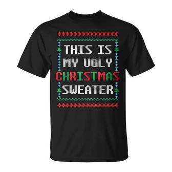 Ugly Christmas Sweater Winter Holidays Warm Clothes T-Shirt - Monsterry