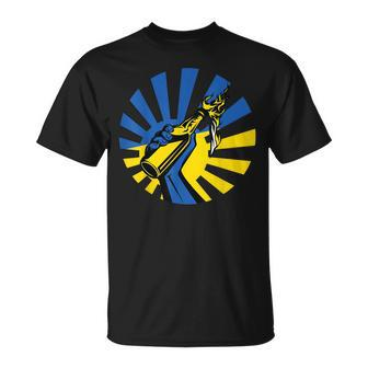 Ukrainian Molotov Cocktail For Russia Army Ukraine Support Unisex T-Shirt | Mazezy AU