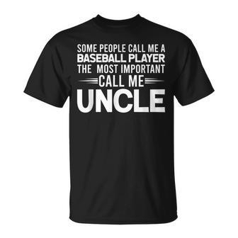 Uncle Baseball Player Coach Uncles Funny Gifts Unisex T-Shirt | Mazezy