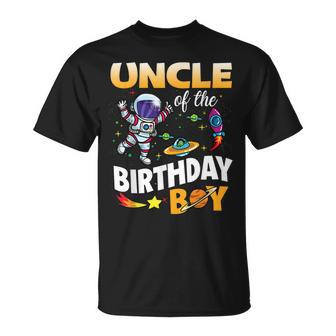 Uncle Of The Birthday Boy Space Astronaut Birthday Family Unisex T-Shirt | Mazezy CA