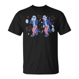Uncle Sam Griddy 4Th Of July Independence Day Firework Unisex T-Shirt | Mazezy UK