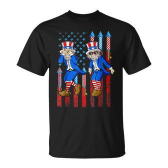 Uncle Sam Griddy 4Th Of July Independence Day Flag Us Unisex T-Shirt
