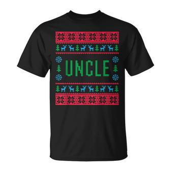 Uncle Ugly Christmas Sweater Matching Family Pajamas T-Shirt - Monsterry DE