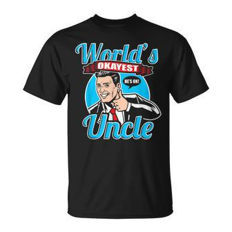 Uncle - Worlds Okayest Uncle Unisex T-Shirt | Mazezy