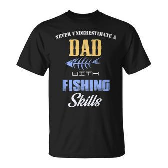Never Underestimate A Dad Fishing Father's Day T-Shirt | Seseable CA