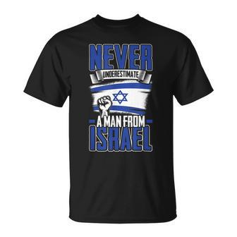 Never Underestimate A Man From Israel National Flag T-Shirt | Mazezy