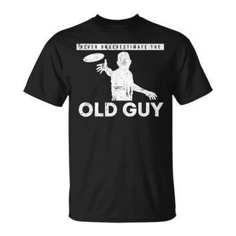 Never Underestimate The Old Guy Disc T-Shirt - Monsterry DE
