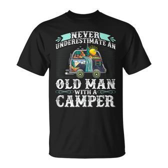 Never Underestimate An Old Man With A Camper T-Shirt - Monsterry DE