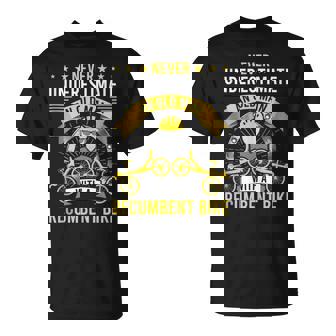 Never Underestimate An Old Man With A Recumbent Bike T-Shirt - Monsterry