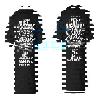 Never Underestimate The Power Of Ice Skating Major T-Shirt | Seseable CA