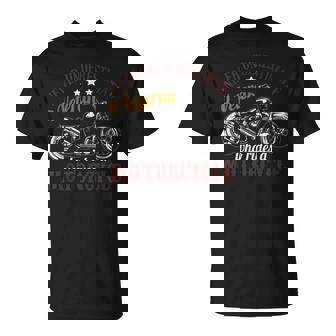 Never Underestimate A Veteran Motorcycle Biker T-Shirt - Monsterry