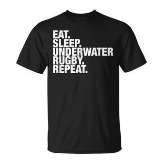 Underwater Rugby Eat Sleep Repeat T-Shirt | Mazezy