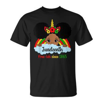 Unicorn Girl Junenth Freeish Since 1865 Kids Toddlers Unisex T-Shirt | Mazezy