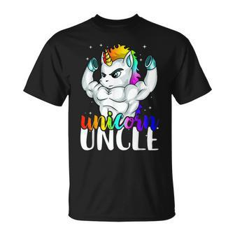 Unicorn Uncle Unclecorn For Men Manly Unicorn Gift Unisex T-Shirt | Mazezy