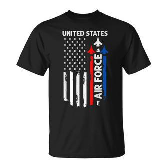 United States Air Force American Usa Flag July 4Th Patriotic T-Shirt - Seseable