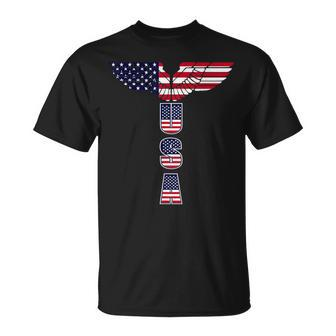 Usa - Bald Eagle Wings - 4Th Of July - Veterans Usa Funny Gifts Unisex T-Shirt | Mazezy DE