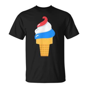 Usa Ice Cream Cone - Cute For 4Th Of July Usa Funny Gifts Unisex T-Shirt | Mazezy DE