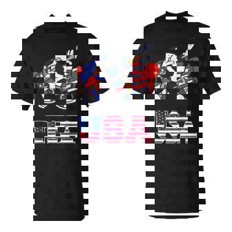 Usa Soccer Dabbing Soccer Ball American Flag T-shirt - Thegiftio