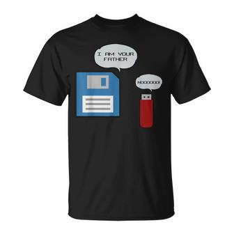Usb Floppy Disk I Am Your Father Funny Nerd Geek Unisex T-Shirt | Mazezy