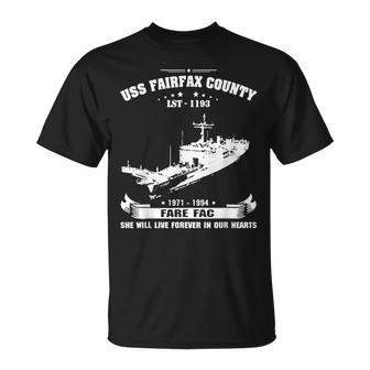 Uss Fairfax County Lst1193 Unisex T-Shirt | Mazezy