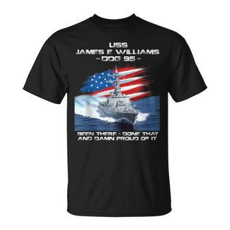Uss James E Williams Ddg-95 Destroyer Ship Usa Flag Veteran T-shirt - Thegiftio UK