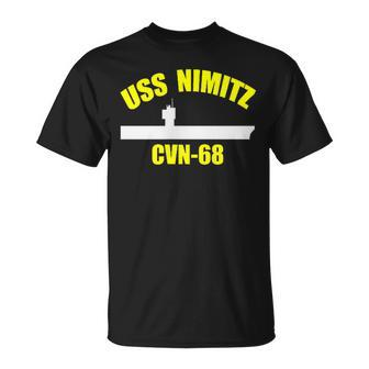 Uss Nimitz Cvn-68 Aircraft Carrier Fathers Day Veteran Idea T-Shirt | Mazezy