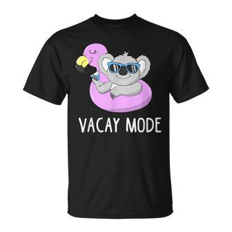 Vacay Mode Cute Koala Funny Family Vacation Holiday Fun Gift Family Vacation Funny Designs Funny Gifts Unisex T-Shirt | Mazezy