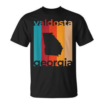 Valdosta Georgia Retro Cutout Ga Souvenir T-Shirt | Mazezy