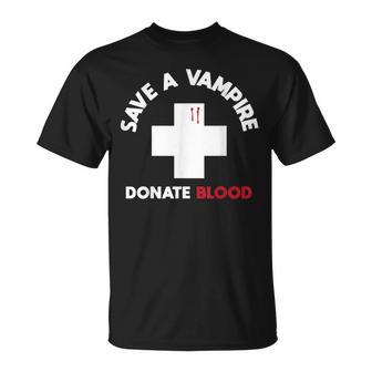 Vampire Bite Blood Bloody Humor Costume Funny Halloween Gift Halloween Funny Gifts Unisex T-Shirt | Mazezy