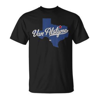 Van Alstyne Texas Tx Map T-Shirt | Mazezy