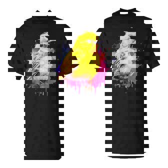 Vaporwave Aesthetic Yellow Warbler T-Shirt | Mazezy