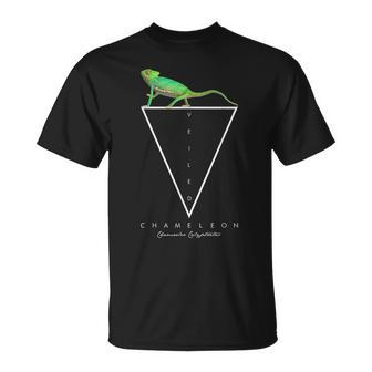 Veiled Chameleon Geometric Reptile Keeper T-Shirt | Mazezy