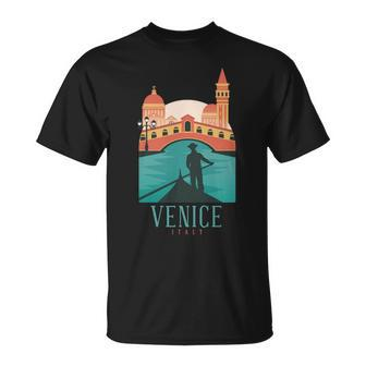 Venice Rialto Bridge Italy Vintage Italian Souvenir T-Shirt | Mazezy