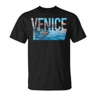 Venice Venezia Italy Gondola Rialto Bridge T-Shirt | Mazezy