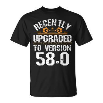 Version 580 Funny 58Th Birthday Gift 58 Years Old Geek Geek Funny Gifts Unisex T-Shirt | Mazezy