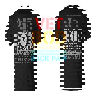 Vet Bod Like Dad Bod But More Back Pain Vintage Fathers Day T-shirt - Thegiftio UK
