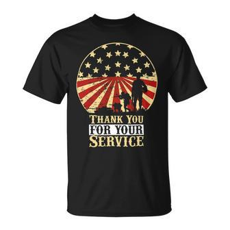 Veteran Vets Thank You For Your Service On Veterans Day Memorial Day T Veterans Unisex T-Shirt - Monsterry AU