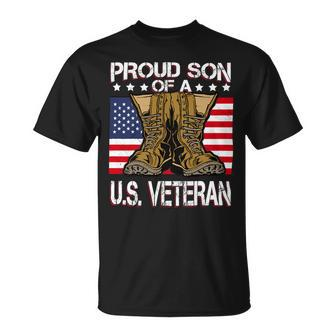 Veteran Vets Us Army Proud Proud Of A Us Army Veteran Flag Men Veterans Unisex T-Shirt - Monsterry AU