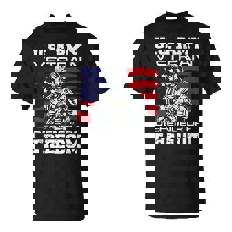 Veteran Vets Us Army Veteran Defender Of Freedom Fathers Veterans Day 3 Veterans Unisex T-Shirt - Monsterry