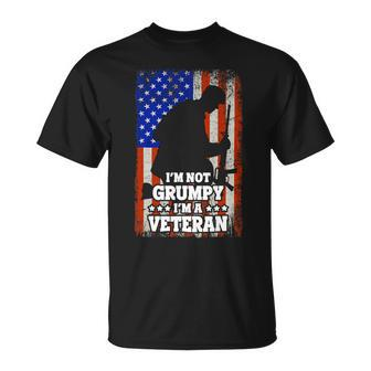 Veteran Vets Us Flag Im Not Grumpy Im A Veteran 116 Veterans Unisex T-Shirt - Monsterry