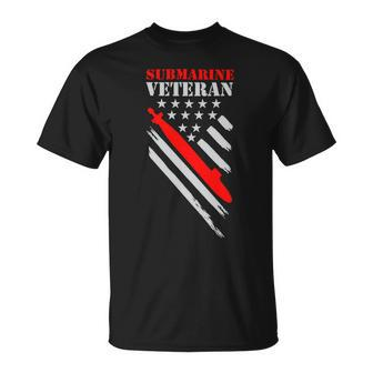 Veteran Vets Us Navy Submarine Veteran Usa Flag Vintage Submariner Veterans Unisex T-Shirt - Monsterry DE