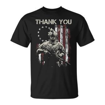 Veteran Vets Us Veteran American Flag Betsy Ross Flag Thank You Veterans 307 Veterans Unisex T-Shirt - Monsterry