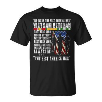 Veteran Vets Vietnam Veteran The Best America Had Proud Veterans Unisex T-Shirt - Monsterry