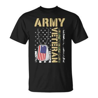 Veteran Vets Vintage Army Shirt Veteran Day American Flag Women Men 1 Veterans Unisex T-Shirt - Monsterry UK