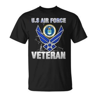 Veteran Vets Vintage Us Air Force Veteran Tee Vintage Usaf Veterans Unisex T-Shirt - Monsterry DE
