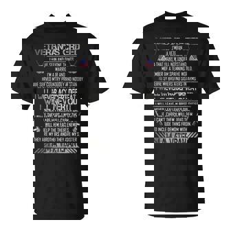 Veterans Creed Im A Veteran Proud Veterans Day Unisex T-Shirt | Mazezy