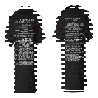 Veterans Creed Im A Veteran Proud Veterans Day Unisex T-Shirt | Mazezy