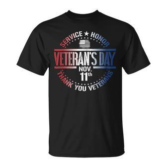 Veterans Day November 11Th Military Thank You Veterans 289 Unisex T-Shirt - Monsterry UK