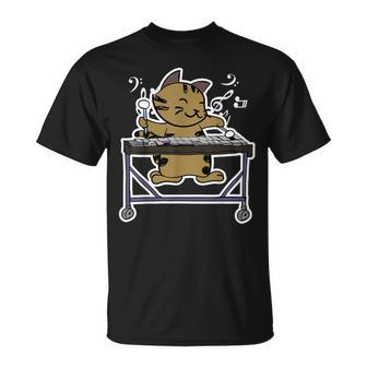 Vibraphone Playing Kitty Cat Jazz Cat Marimba T-Shirt | Mazezy