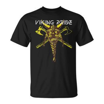 Viking Pride Nordic Warrior Scandinavian Distressed Unisex T-Shirt | Mazezy